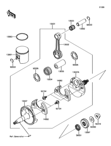 KX100 クランクシャフト / ピストン