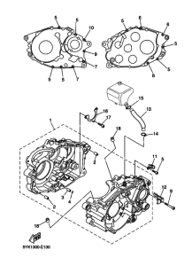 MT03 Картер двигателя