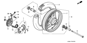 QR50 Front wheel /  front brake panel