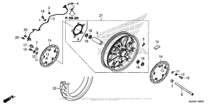 GL1800C Переднее колесо