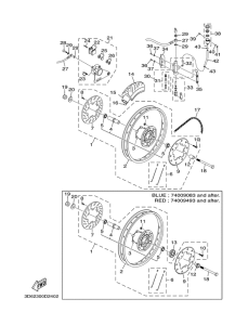 XT125X Rear wheel & brake system