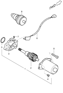 UF50 Стартерный мотор