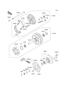 BJ250 Заднее колесо и цепь