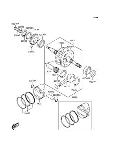 SC250 Crankshaft / piston