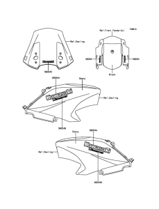KLE650 Наклейки (черные)