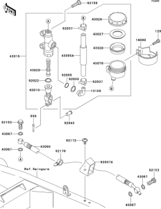 ZR750 Задний торм цилиндр