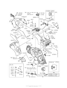 ZX1400 Топливный бак