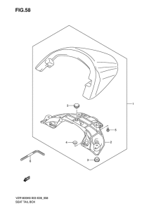VZR1800 Seat tail box