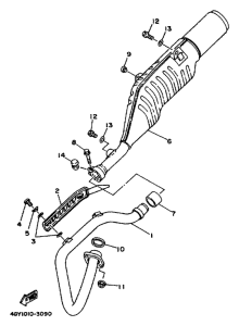 TT250R Выхлопная система