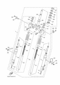 YW50F Вилка передней оси