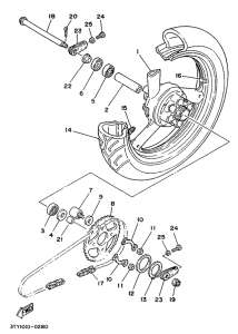 TZR125 Переднее колесо