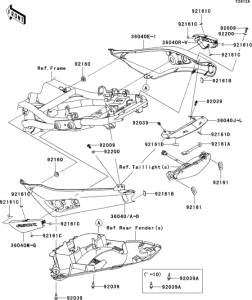 EX650 Seat cover(caf / cbf)