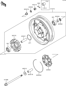  Задняя ступица колеса