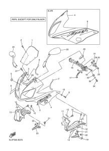 FZS1000 Обтекатель 1