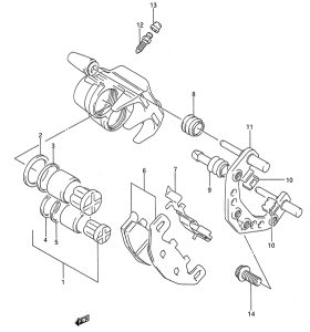 GS500 Передний суппорт
