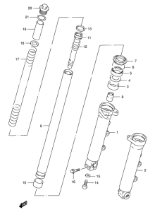 GSX400 Передняя вилка