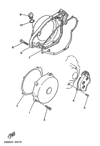 TY250S Крышка картера двигателя