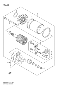 GSR750 Стартерный мотор
