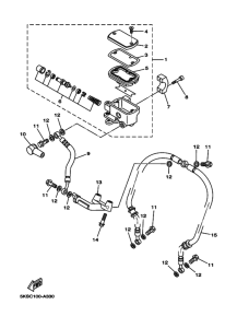 XVS1100AT XVS11ATV Передний тормозной цилиндр