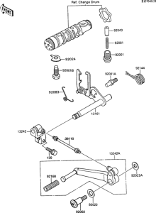 ZX600 Механизм переключения передач