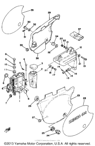 XT500F Side cover - battery box