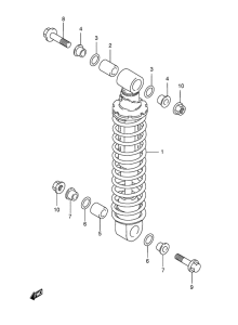TS125 Задние амортизаторы