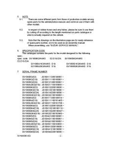 SV1000 Catalog preface