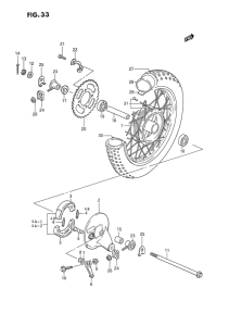 DS80 Rear wheel complete assy