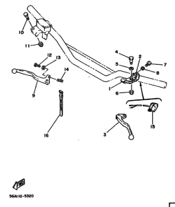 YZ250 YZ250U Interruptor  manillar&palanc