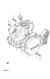 RM80 Crankcase cover ass`y  (v