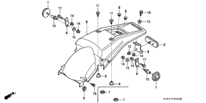 XR250R Заднее крыло