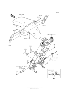 ZX1400 Крыло переднее
