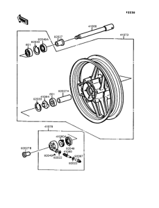 ZX400 Переднее колесо