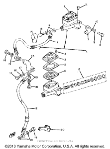 XS650G Главный тормозной цилиндр