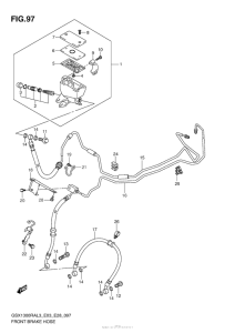 GSX1300R (ABS) Front Brake Hose (Gsx1300Ral3 E28)