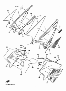 WR250X Боковые обтекатели