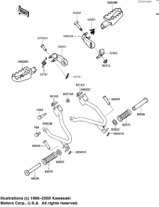 KL250 Подножки