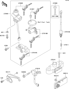 EJ650 Замок зажигания