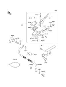 KLE500 Front master cylinder(kle500-a1)