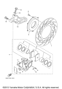 XVS1100ARC Задний суппорт