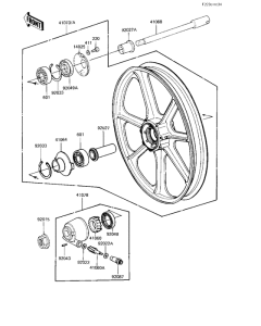 KZ440 Front wheels / hub