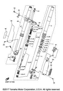 WR250F Передняя вилка