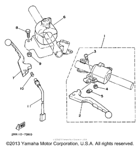 YSR50T Handle switch-lever