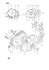 DR650 Crankcase cover ass`y  (v