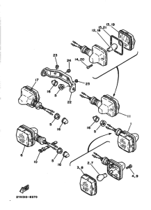 TDR250 Rear flasher light assy
