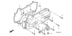 SCV100F Крышка картера левая