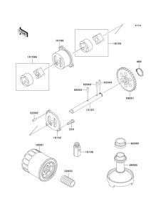 ZX600 Масляный насос и фильтр