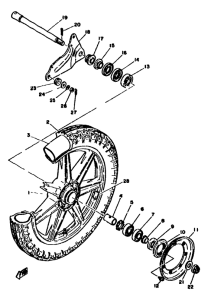 XS750 Переднее колесо