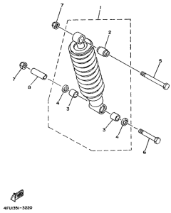 TDR125 Задняя подвеска