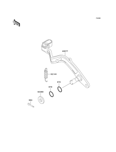 KL650 Педаль тормоза